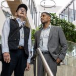 Rob Corddry as Tom Ruffage, Andrew Bushell as Jeffrey Carter in The Audacity (Season 1). Photo Credit: Ed Araquel/AMC