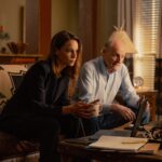 Kayla Wallace as Rebecca and Colm Feore as Nathan in Landman episode 2, season 2, streaming on Paramount+. Photo Credit: Emerson Miller/Paramount+