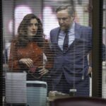 THE PAPER -- Episode 107 -- Pictured: (l-r) Sabrina Impacciatore as Esmeralda, Tim Key as Ken -- (Photo by: John P. Fleenor/PEACOCK)