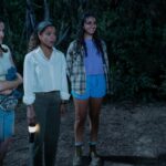 DIG -- Pictured: (l-r) Fina Strazza as Patty, Antonia Thomas as Clare, Geraldine Viswanathan as Dylan -- (Photo by: Colleen Hayes/Peacock)