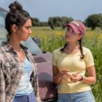 DIG -- Pictured (l-r) Geraldine Viswanathan as Dylan, Fina Strazza as Patty -- (Photo by: Colleen Hayes/Peacock)