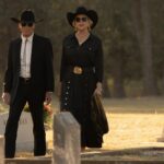 (L-R): Ed Harris as Everett McKinney and Annette Bening as Beulah Jackson in Dutton Ranch, episode 3, season 1, streaming on Paramount+, 2026. Photo Credit: Emerson Miller/Paramount+.