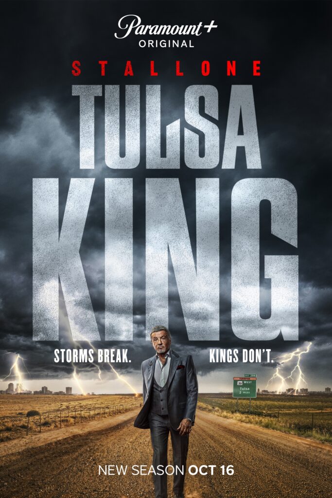 Tulsa King Key Art for Tulsa King Season 4, featuring Sylvester Stallone as Dwight Manfredi, streaming on Paramount+ 2026. Photo credit: Marco Grob/Paramount+