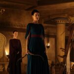 L to R: Mia Goth is Melantho and Anne Hathaway is Penelope in THE ODYSSEY, written, produced, and directed by Christopher Nolan.
