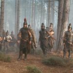 Matt Damon (center) is Odysseus in THE ODYSSEY, written, produced, and directed by Christopher Nolan.