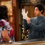 HAPPY'S PLACE -- 'Mouse in the House' Episode 206 -- Pictured: (l-r) Belissa Escobedo as Isabella, Pablo Castelblanco as Steve -- (Photo by: Casey Durkin/NBC)