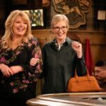 HAPPY'S PLACE -- 'A New Chapter' Episode 214 -- Pictured: (l-r) Melissa Peterman as Gabby, Jane Lynch as Val -- (Photo by: Casey Durkin/NBC)