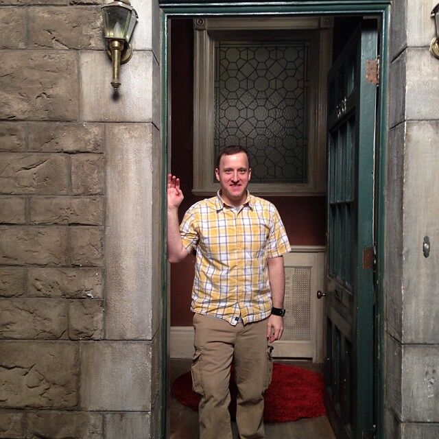 Me outside the #BeingHuman apartment #SyfyBTS