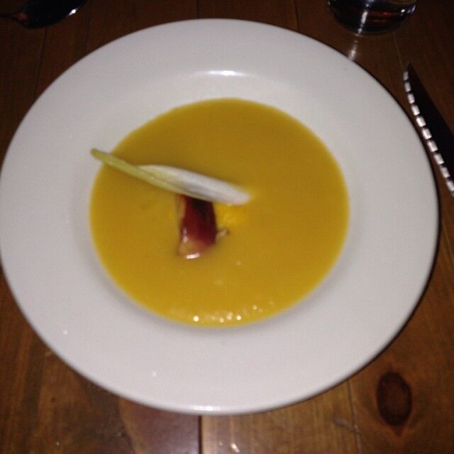 #SyfyBTS dinner soup course