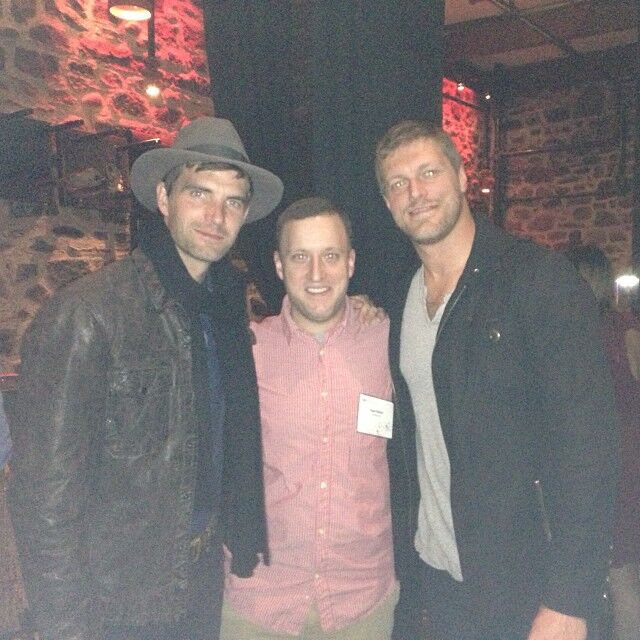 Me with #LucasBryant & @EdgeRatedR of #Haven at #Syfy dinner #SyfyBTS
