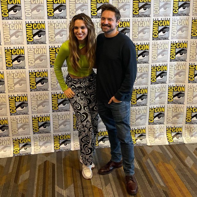 Press room and panel for “I Hear Voices” podcast #SDCC #IHearVoices #WillFriedle #ChristyCarlsonRomano #KimPossible